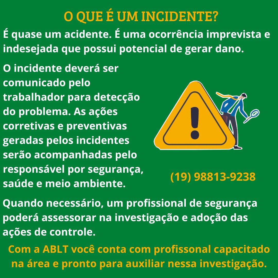 Acidentes, Quase acidentes e Incidentes: Como evita-los – Engenharia de ...